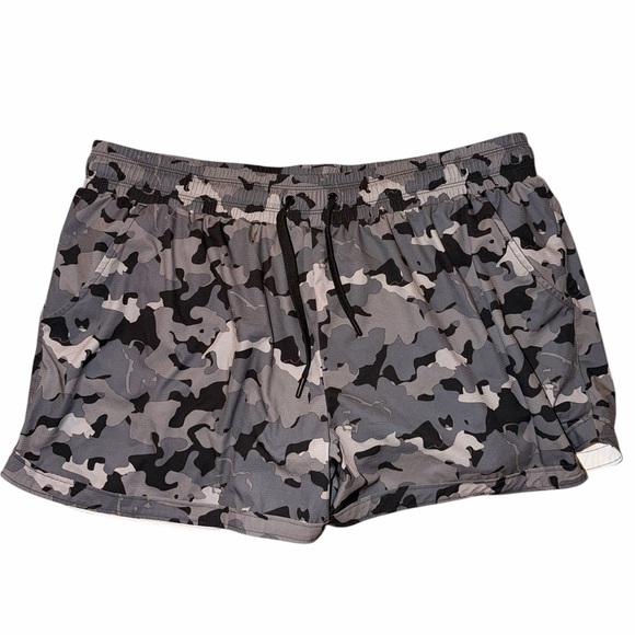 Ascend Pants - Ascend Gray Camo Athletic Shorts – Quick-Dry Activewear, Size XXL